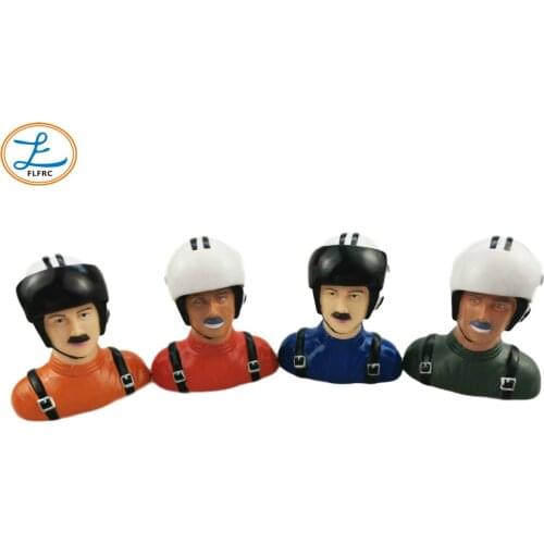 FLFRC 1/6 Pilot L66XW43XH70MM 25g Hand Painted for RC Airplanes Model Plane Aircraft Warbird Sport Jet Car Boat Drone Toy Driver