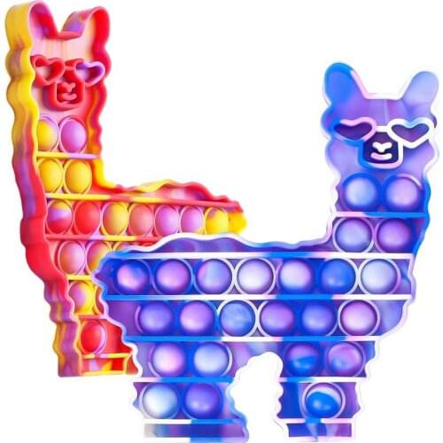 Alpaca pops simple dimple its fidget toy desktop anti stress relief reliever anxiety sensory for adhd autism children adults kid