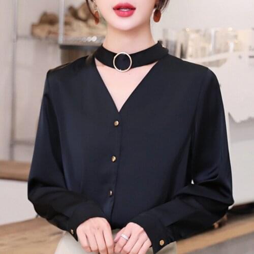 Fashion Woman Blouses 2021 V-neck Chiffon Blouse Women Tops Blusas Long Sleeve Blouse Women Womens Tops And Blouses Clothes C516