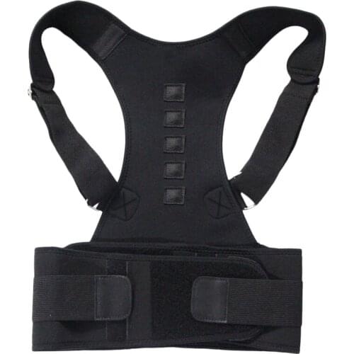 Magnetic Therapy Posture Corrector Shoulder Back Support Belt For Men Women Size M