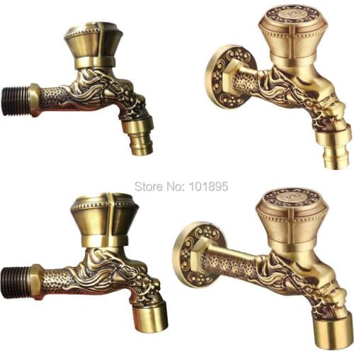 Wall Mounted Half Inch Thread Gold and Bronze Colors 3 Models Brass Bib Tap used in Bathroom and Washing Machine L17079
