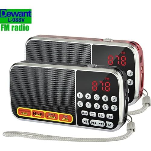 Free shipping L-088V HIFI USB TF micro SD card portable mini speaker with FM radio MP3 player voice recorder LED flashlight