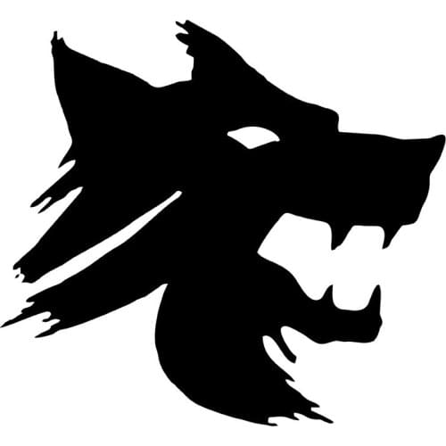 MIGNATIS - Sharp Teeth Wolf Sticker Paste Mural Art Decal For Car Window Loptop Decoration Vinyl Stickers Waterproof Self Adhesi