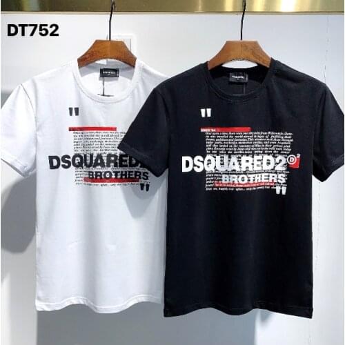 Hot Sale New Tags Mens T-shirt Short Sleeve Dsquared2 Pure Cotton Cool Top Cloth Casual Tee Tops DT752