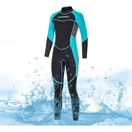 Full-body Women 3mm Neoprene Wetsuit Surfing Swimming Diving Suit Triathlon Wet Suit Cold Water Scuba Snorkeling Spearfishing