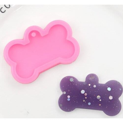 Silicone Molds Bone Tag Mold for Pendants Necklace Making Molds Silicone for Chocolate Fondant Baking Cake Decoration Tools