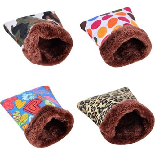 Small Pets Warm Canvas Sleeping Bag Rectangle Soft Bed For Hamster Winter Warm Beds Cushion For Small Pet Supplies