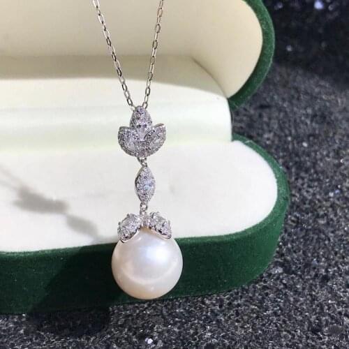 Bridal New DIY Mount 925 Sterling Silver Pendant Base Settings Mountings Findings Parts for Pearl Crystal Jade Agate 5pcs/lot