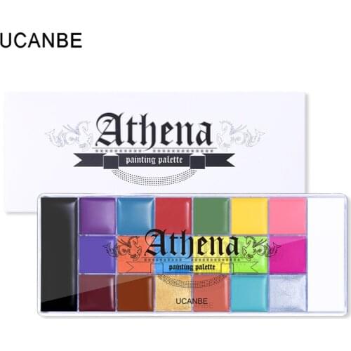 UCANBE 20 Colors Face Body Painting Oil Safe Kids Flash Tattoo Painting Art Halloween Party Makeup Fancy Dress Beauty Palette