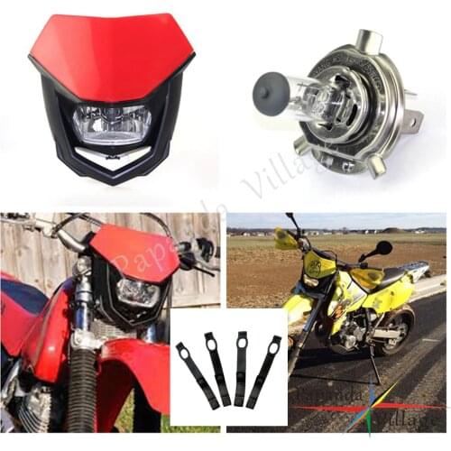 Papanda Red Motocross Off Road Universal Headlights Dirt Bike Headlamp Supermoto Motorcycle for Honda CRF 250 450 FMX XR
