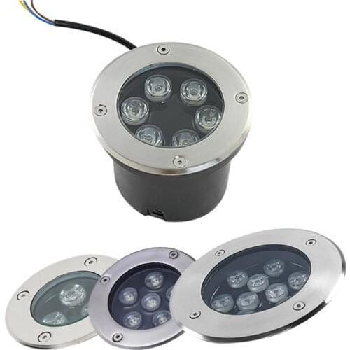 Waterproof led underground light 3W 5W 7W 9W IP67 Outdoor Buried Garden Path Spot Recessed Inground Lighting 85-265V DC12V 24V