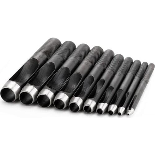 High Quality Punching Leather Hole Punch Round Steel Leather Craft Hollow Hole Punch 1mm-25mm Metal Gaskets Plastic Rubber Tools