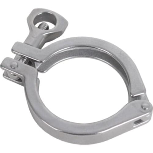 19mm-159mm for choose Stainless Steel SS304 Tri Clamps Clover Sanitary Single Pin Clamp Fit Ferrule OD 25.4mm-183mm
