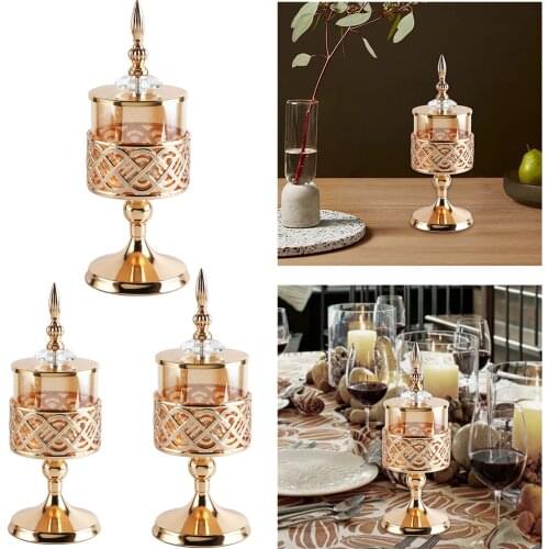 Iron Art Candle Holders Centerpieces for Tables Candlesticks Candles Stand for Wedding Parties Home Office Christmas Decor