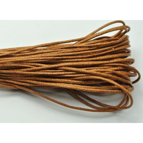100 Meters Coffee Waxed Cotton Beading Cord 1mm for Bracelet Necklace
