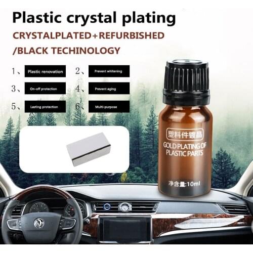 Car Accessories 1Pcs 10ml Automobile Plastic Parts Renovation Whitening Repair Agent Car Interior Cleaning Tool Car Wax TSLM1
