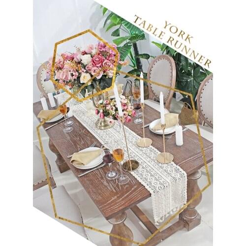 Beige Crochet Lace Table Runner with Tassel Cotton Wedding Decor Hollow Tablecloth Nordic Romance Table Cover Coffee Bed Runners