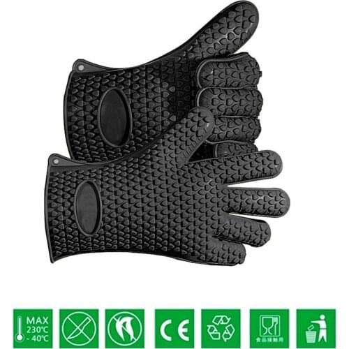 1 Piece Food Grade Heat Resistant Silicone Kitchen barbecue oven glove Cooking BBQ Grill Glove Oven Mitt Baking glove