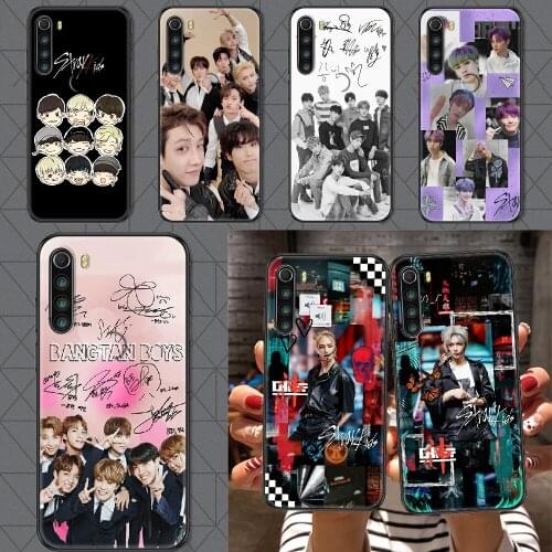 Stray Kids KPop Phone case For Xiaomi Redmi Note 7 7A 8 8T 9 9A 9S 10 K30 Pro Ultra black trend hoesjes 3D cover art bumper