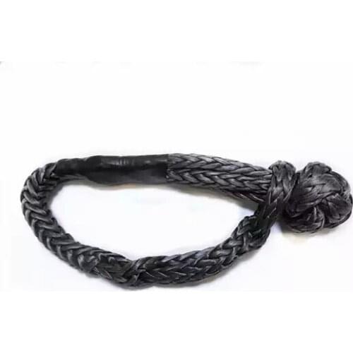 Black 12mm*250mm Soft Shackle Winch Shackle UHMWPE Shackle for Offroad ATV