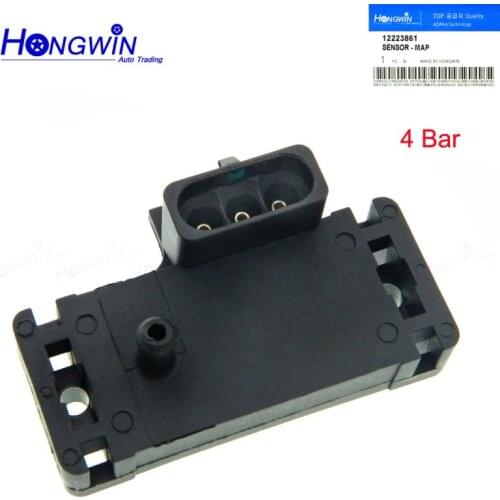 12223861 4Bar Manifold Absolute Pressure MAP Sensor For GM Modified Cadillac Chevrolet Buick Chevy 16040749 Turbo Boost