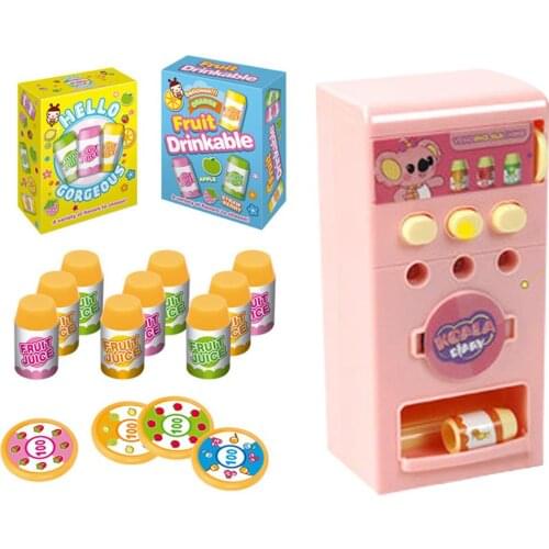 Children Vending Machine Toy Simulated LED Sound Vending Machine Kit Pretend Play Kids Educational Toys for Children Gifts
