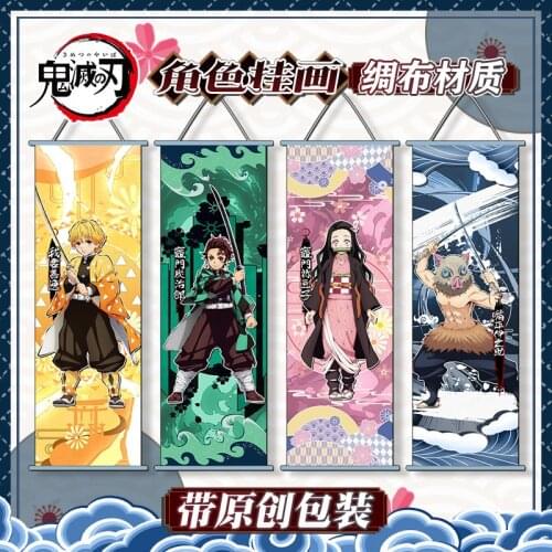 Anime Figure Demon Slayer Kimetsu No Yaiba Fate Poster Hippie Wall Picture Nordic Canvas Hanging Painting Office Home Decor