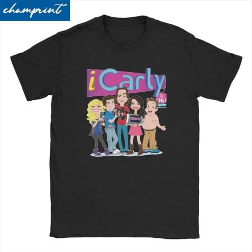 ICarly TV Shows Men Women T Shirts Casual Tees Short Sleeve Round Neck T-Shirt 100% Cotton Plus Size Tops