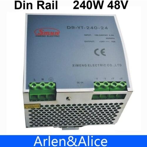 240W 48V Din Rail Single Output Switching power supply