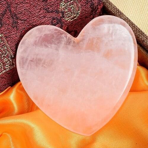 Healthcare Skin Massage Tool Rose Quartz Heart Shape for Whole Budy Massager Natural Gua Sha Acupuncture Scraper Stone