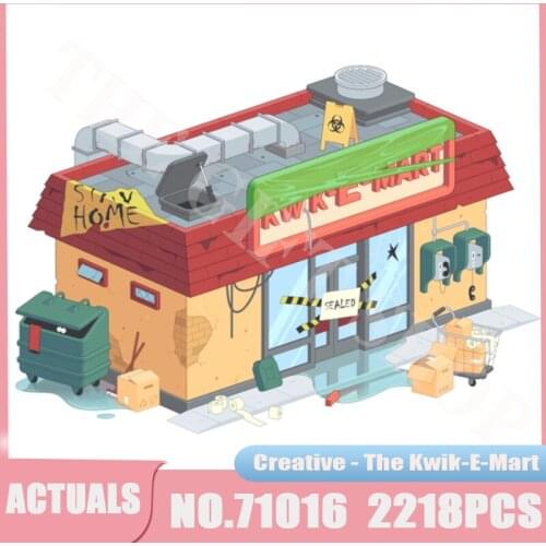 Creative Movie Kwik-E-Mart Model 16004 Cartoon Characters House 16005 Building Blocks Bricks Toys Kid Birthday Gifts 71016 71006