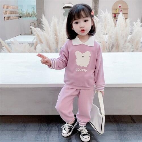 Fashion Pink Baby Girls Clothes Spring Autumn 2 Piece Sets Korean Children Outfits Baby Girl Clothes
