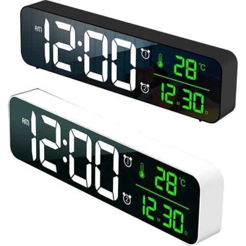 Fashion Living Room Digital Display LED Digital Perpetual Calendar Clock Luminous Silent Electronic Alarm Clock