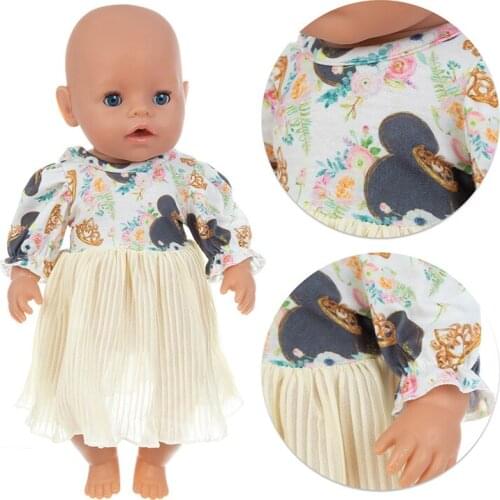 New Dress Doll Clothes Fit For born baby 43cm Doll Clothes Doll Accessories For 17inch baby Doll
