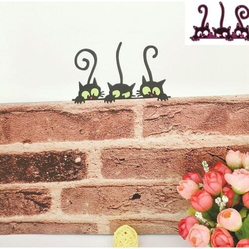 New animal 3 cats, wall-climbing cat metal cutting knife mold, scrapbook, photo album paper diy gift card, decorative embossing