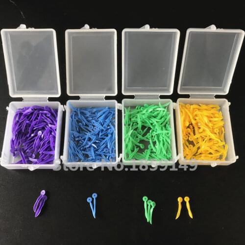 100pcs/box Disposable Dental Wedges Medical Plastic Arc Concave Design Diastema Wedges With End Circular Hole Dentist Tool