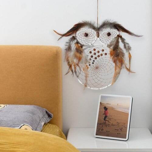 Owl Bird Hanging Ornament Art Wall Pendant Owl Catcher Decoration For Home Bedroom Childrens Room