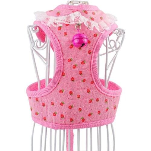 Dog Leash Bells Pet Vest Breathable Chest Back Cat Leash Dog Leash Pet Chest Harness