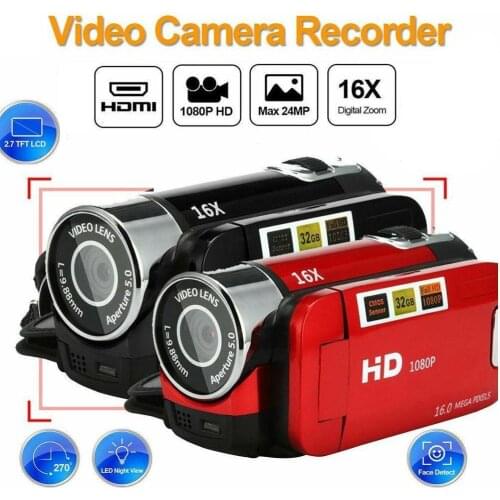 Professional Digital Camera 1080P Video Record Clear Night Vision Anti-shake LED Light Timed Selfie Camcorder High Definition