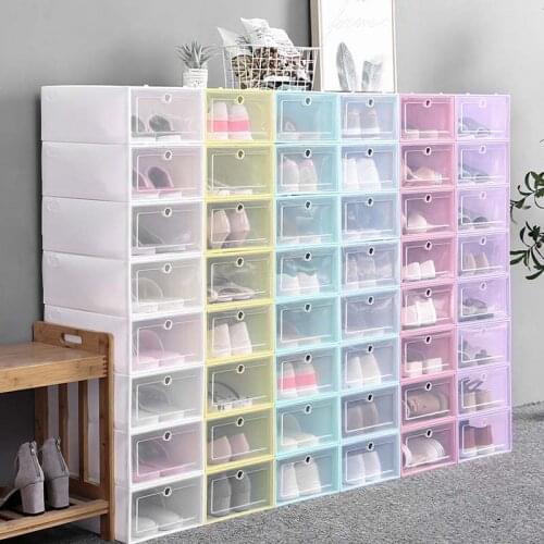Transparent Shoe Box Piastic Drawer Storage Boxes Bedroom Organizer Dustproof And Moisture-Proof Shoe Storage Containers