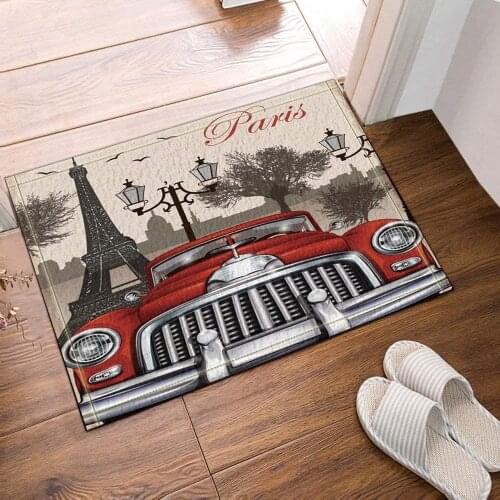 Gray twig leaf street light black light pole white light black iron tower red sedan Non-slip bathroom decorations velvet floor m