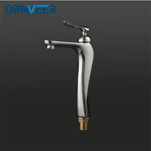 Basin Faucets Chrome Brass Single Handle Hot and cold water tap