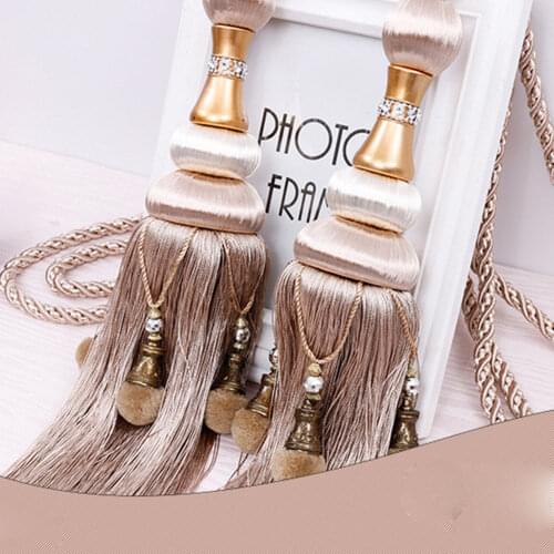DIY Embellish Curtain Access Tassel Curtain Buckle Curtains Braided Binding Tiebacks Window Tie Back Holder Home Decoration