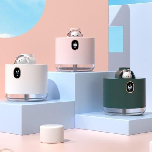 500mL Large Capacity Air Humidifier USB Rechargeable Pet Mist Maker Aromatherapy Essential Oil Diffuser Humidifier Night Light