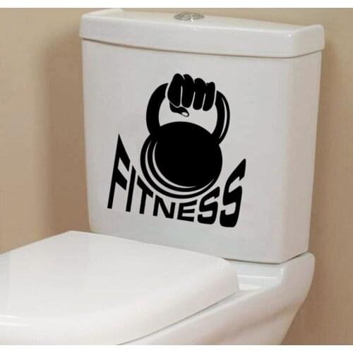 Weight Lifting Fitness Gym Fashion Vinyl Home Toilet Stickers Wall Decals 6WS0139