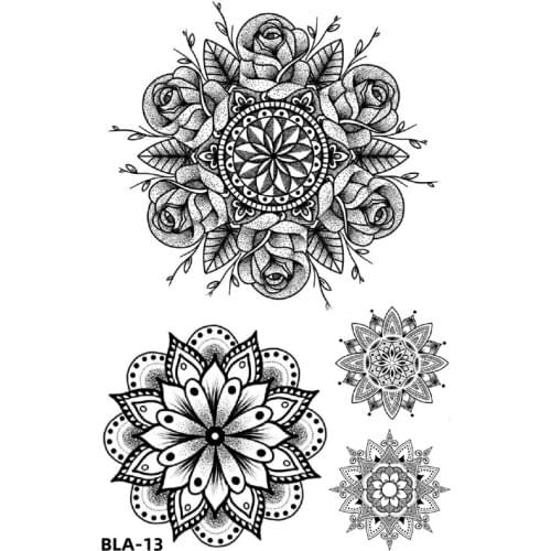 Lotus Flower/Butterfly/wolf Waterproof Temporary Tattoos Sticker Tattoo Feather Body Art fake tattoo sleeve tatoo