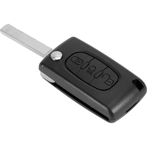 High Quality 3 Buttons Folding Car Key ABS Material CNC Carving Shell Remote Flip Key Fob Case For Citroen C3 C4 C5 C6 Picasso