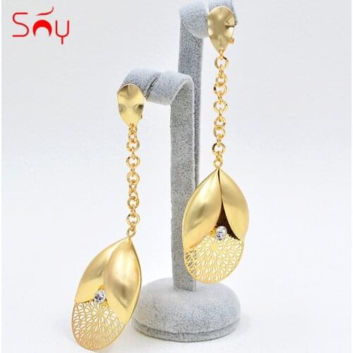 Sunny Jewelry Hanging Earrings Trendy Jewelry Earrings Long Drop Dangle Earrings For Women Cubic Zirconia Fairy Heart Earrings