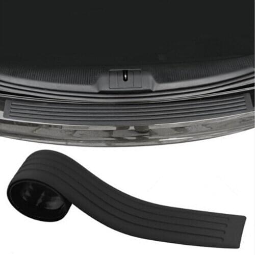 Car Trunk Rear Bumper Scratch Bar Universal Car Black Rear Bumper Sill Car Black Rear Bumper Sill Protector Plate Rubber Cover