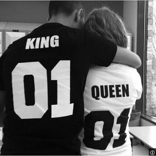 Rose Print Shirts Womens Love King Gothic Top Queen Plus Size 2020 Fun Vintage Streetwear Tops New Valentine Day T-shirt Women